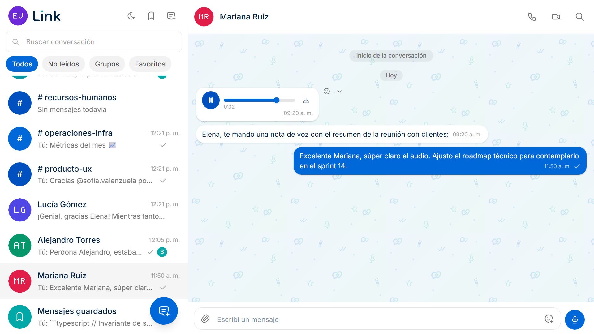 Link: chat interno de código abierto screenshot 8