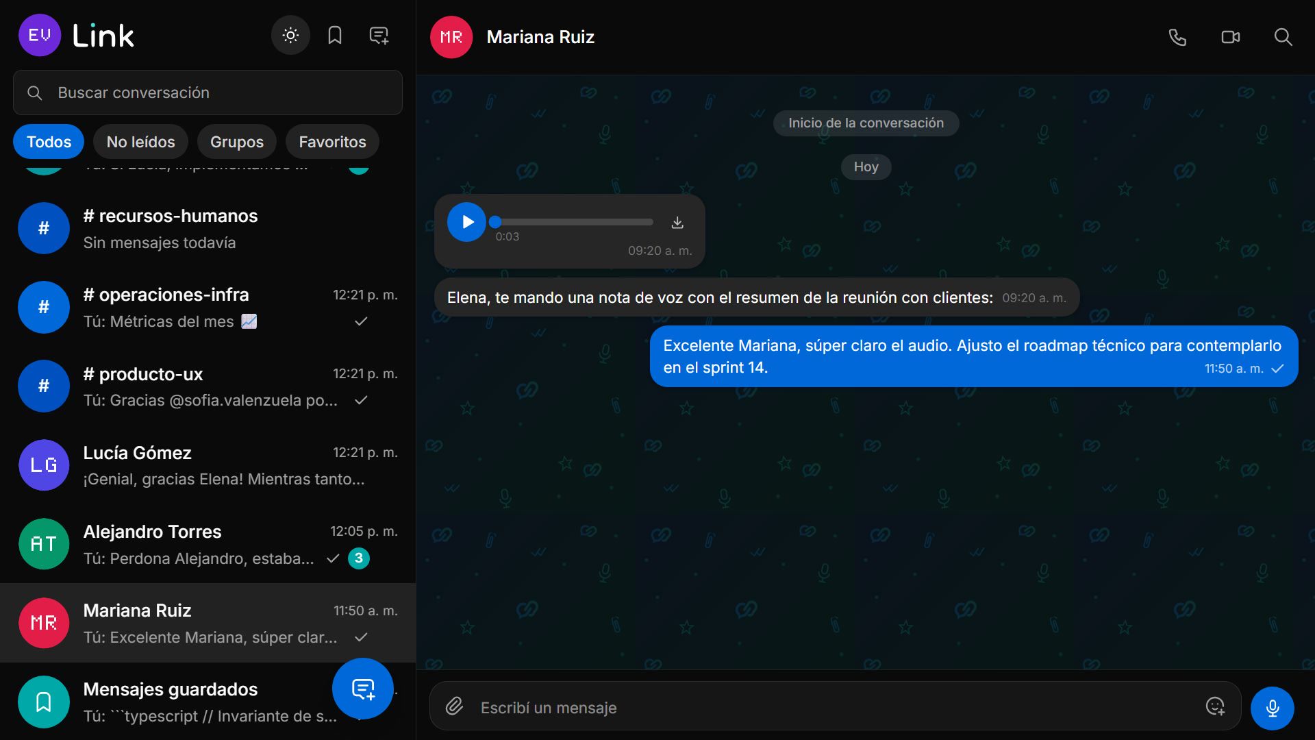 Link: chat interno de código abierto screenshot 9